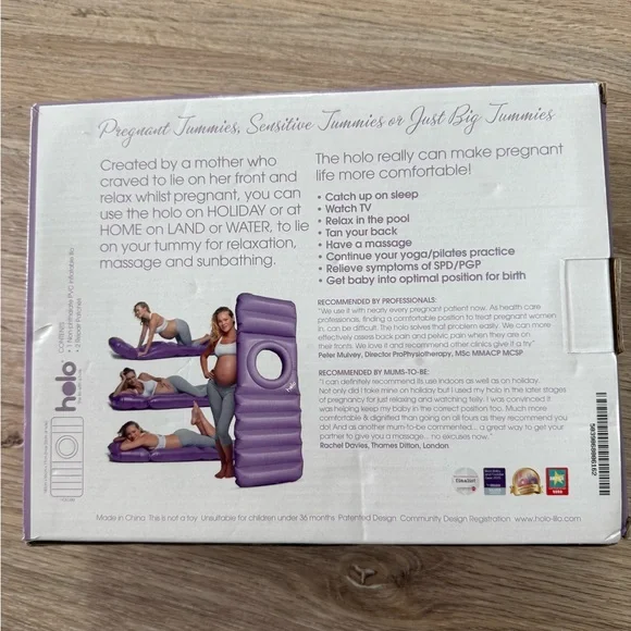 NIB Halo Lavender Inflatable Pregnancy Support Floatie - Picture 5 of 5